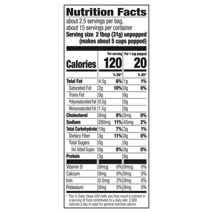 Orville Redenbacher’s Microwave Popcorn, Light Butter Flavor, 2.7 oz., 6-Count