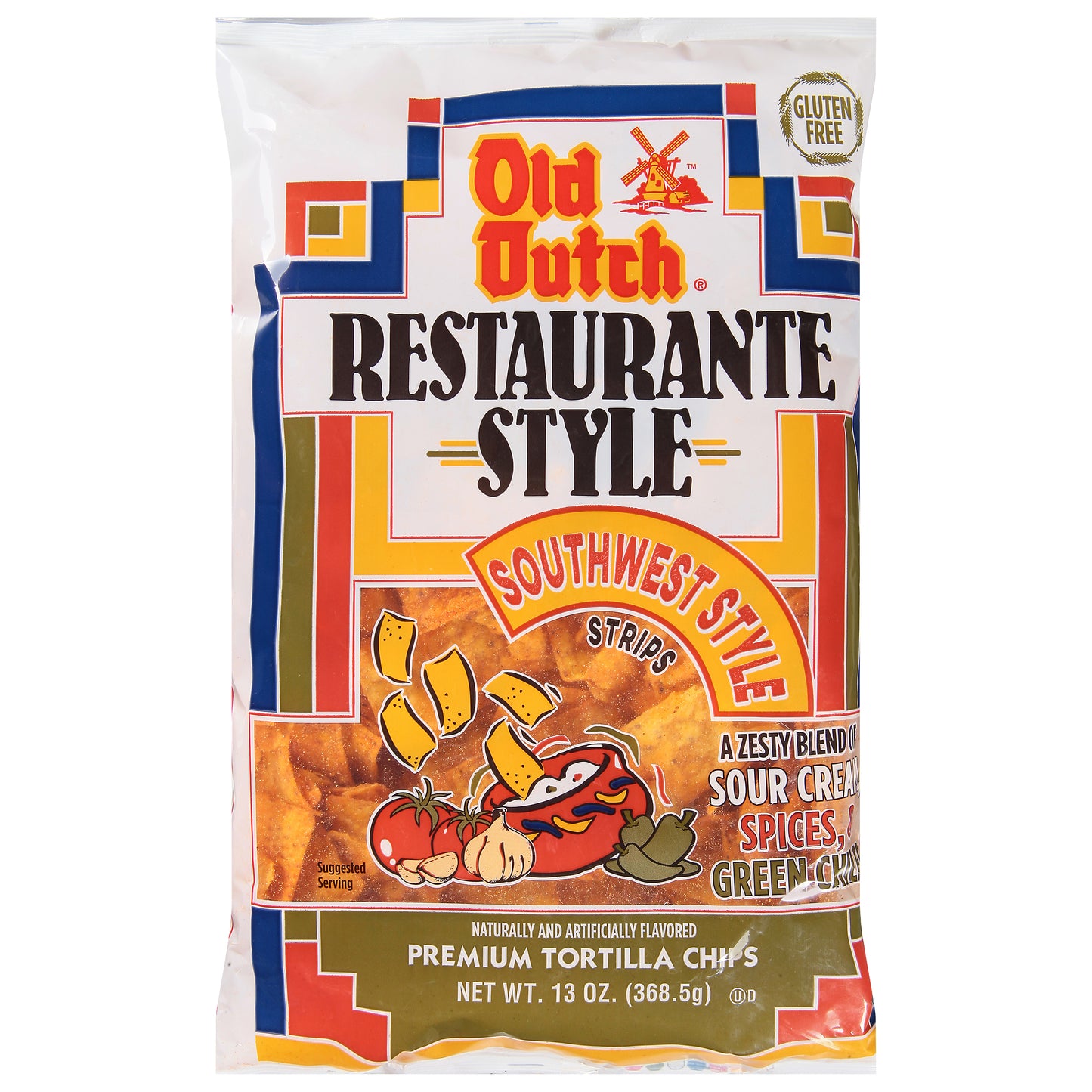 Old Dutch Premium Southwest Style Strips Tortilla Chips 13 oz