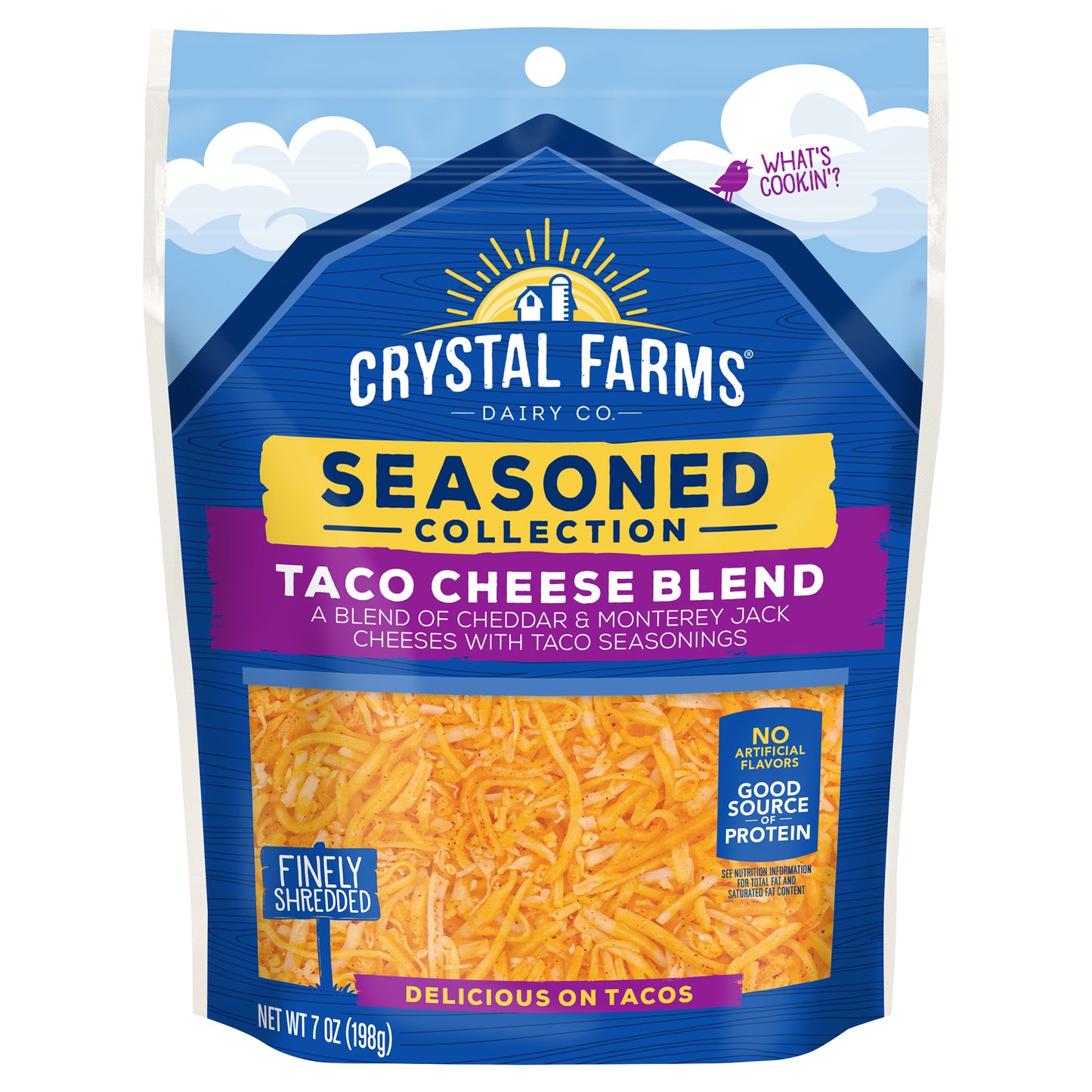 Crystal Farms Finely Shredded Mexican Taco Cheese, 7oz