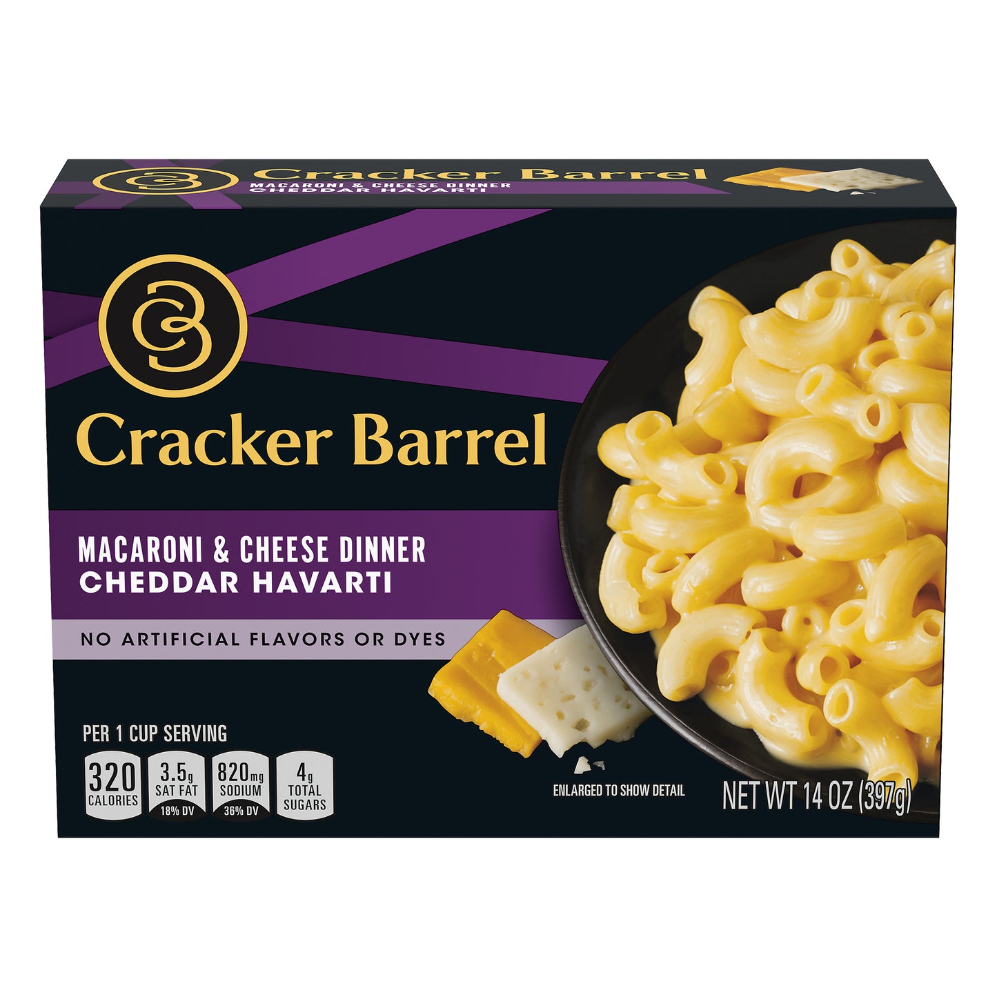 Cracker Barrel Cheddar Havarti Macaroni & Cheese Dinner, 14 oz Box