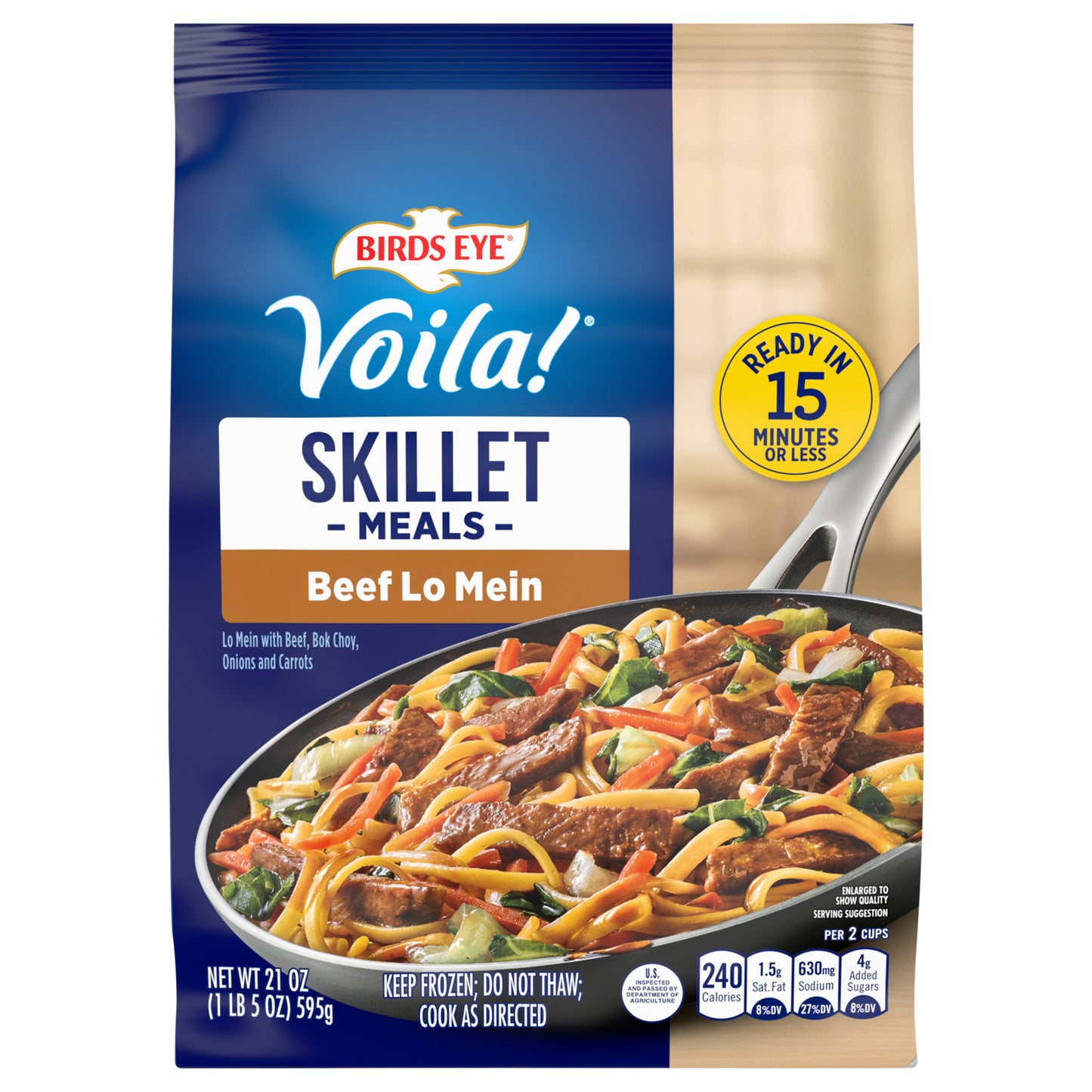 Birds Eye Voila! Beef Lo Mein Frozen Meal, 21 oz. Bag