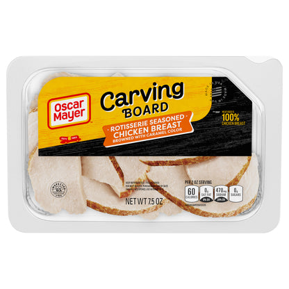 Oscar Mayer Carving Board Rotisserie Seasoned Chicken Breast Lunch Meat, 7.5 oz. Tray