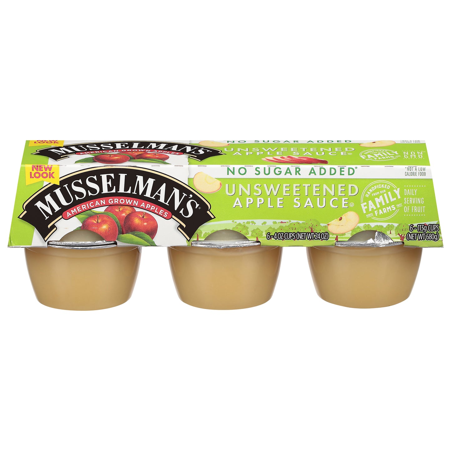 Musselman's Unsweetened Apple Sauce 6 - 4 oz.