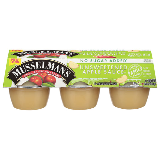 Musselman's Unsweetened Apple Sauce 6 - 4 oz.