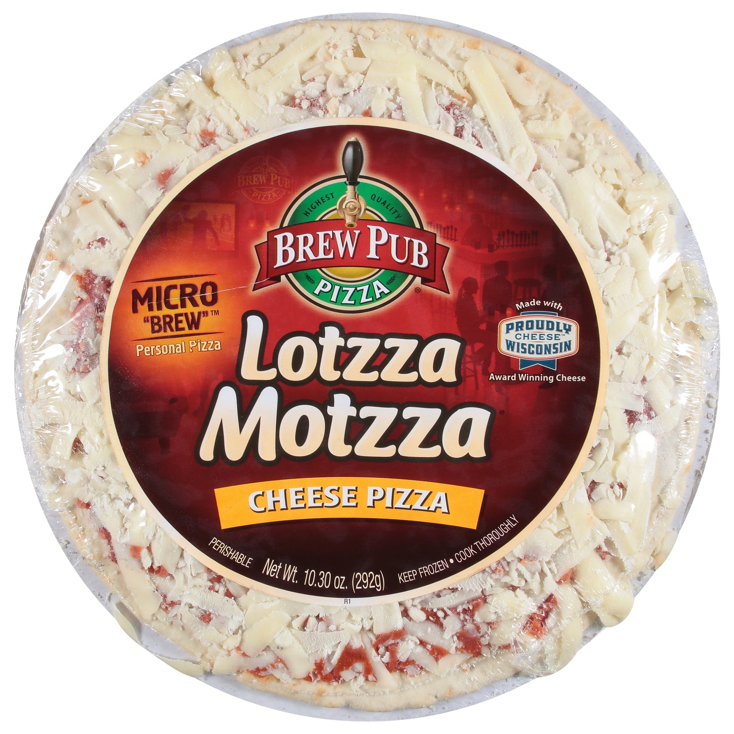 Brew Pub Pizza Lotzza Motzza Cheese Pizza 10.30 oz