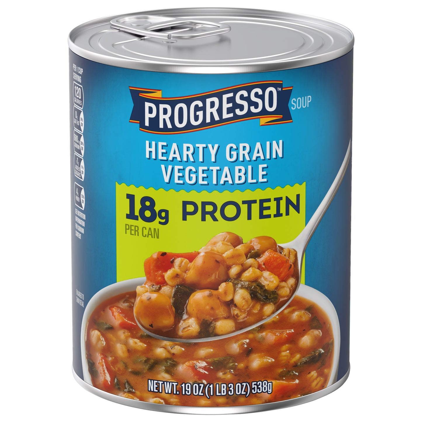 Progresso Protein Hearty Grain Vegetable Soup, Vegetarian Canned Soup, 19 oz