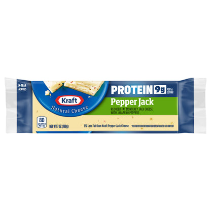Kraft Reduced Fat Pepper Jack Protein 7 oz Block