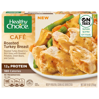 Healthy Choice Café Roasted Turkey Breast with Vegetables, Frozen Meal, 9 oz.