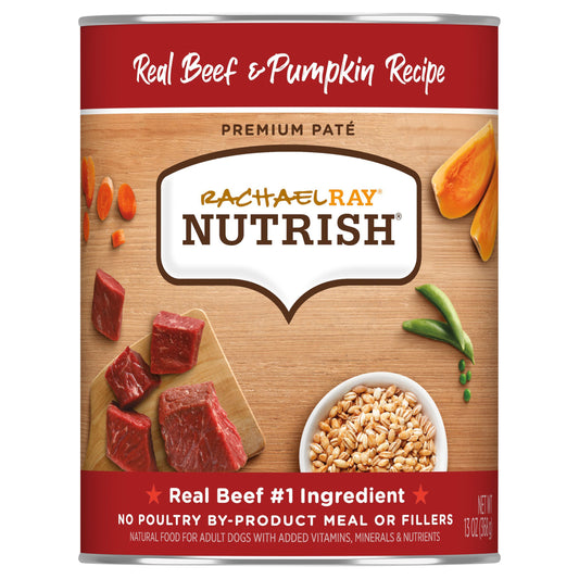 Rachael Ray Nutrish Premium Pate Real Beef & Pumpkin Recipe Food for Dogs 13 oz