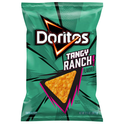 Doritos Tortilla Chips Tangy Ranch Flavored 9 1/4 Oz