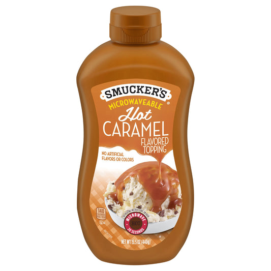 Smucker's Hot Caramel Flavored Topping, 15.5 Ounces, Microwavable Squeeze Bottle