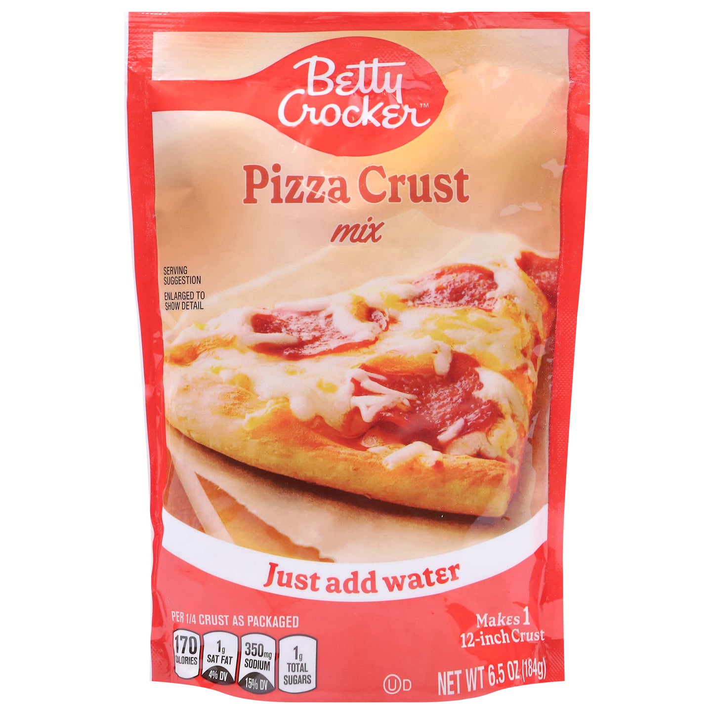 Betty Crocker Pizza Crust Mix, 6.5 oz, 1 - 12" Crust