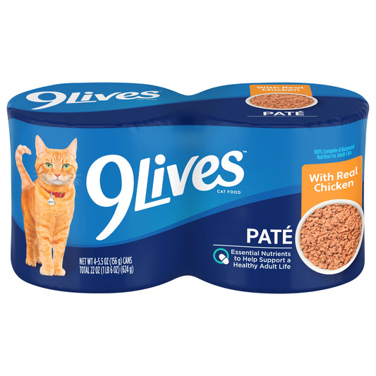 1/22OZ 9LIVES MTY PATE CHKN DINNATRECIP