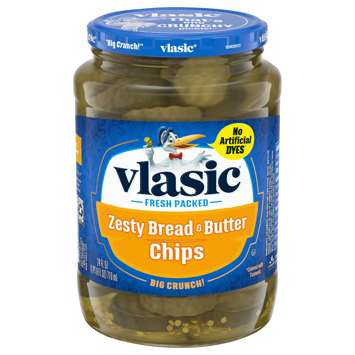 Vlasic Zesty Bread and Butter Pickle Chips, Keto Friendly, 24 FL OZ