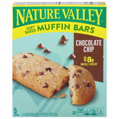 Nature Valley Soft Baked Chocolate Chip Muffin Bars 5 - 1.24 oz Bars