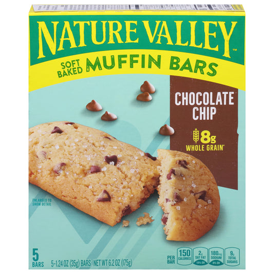 Nature Valley Soft Baked Chocolate Chip Muffin Bars 5 - 1.24 oz Bars