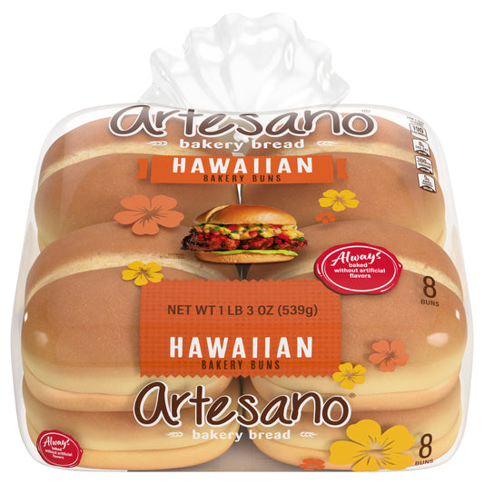 Artesano Hawaiian Bakery Buns, 8 count, 19 oz