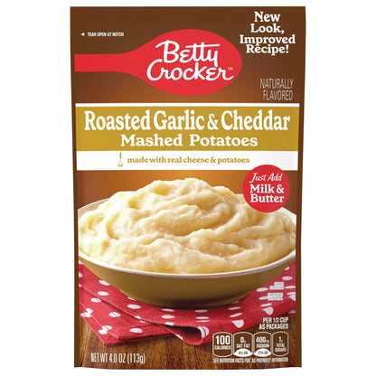 Betty Crocker Roasted Garlic & Cheddar Mashed Potatoes, 4 oz.