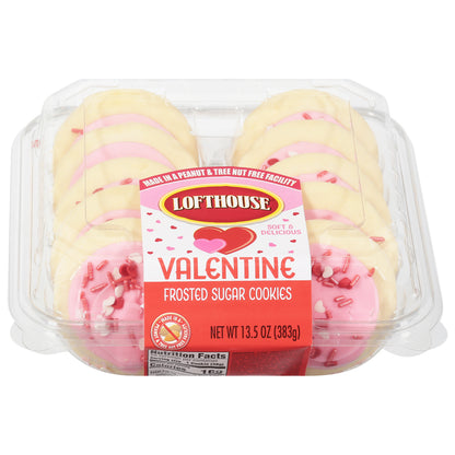 Lofthouse Valentine Frosted Sugar Cookies 13.5 oz - Pink