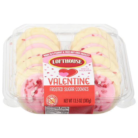 Lofthouse Valentine Frosted Sugar Cookies 13.5 oz - Pink