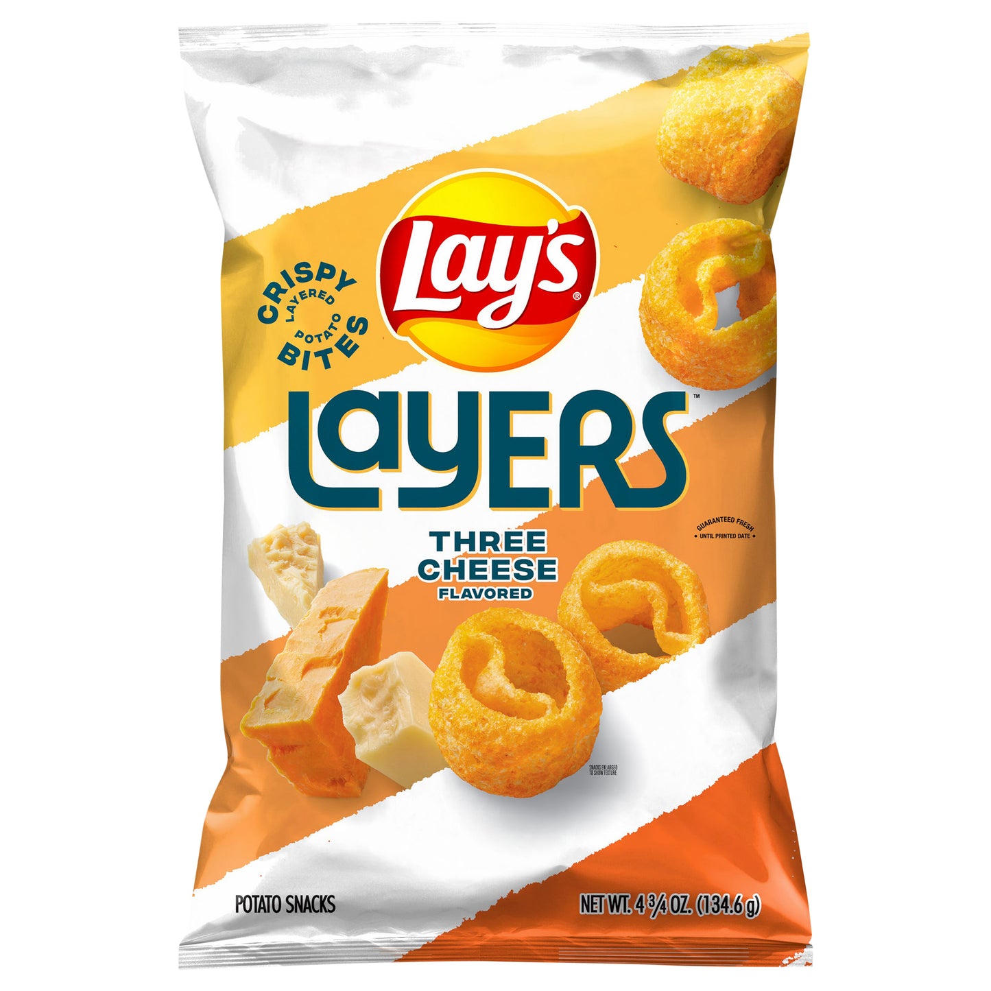 Lay's Layers Potato Snacks Three Cheese Flavored  4 3/4 Oz