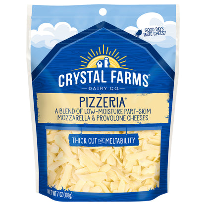 Crystal Farms Shredded Thick Cut Pizzeria Cheese, 7 oz