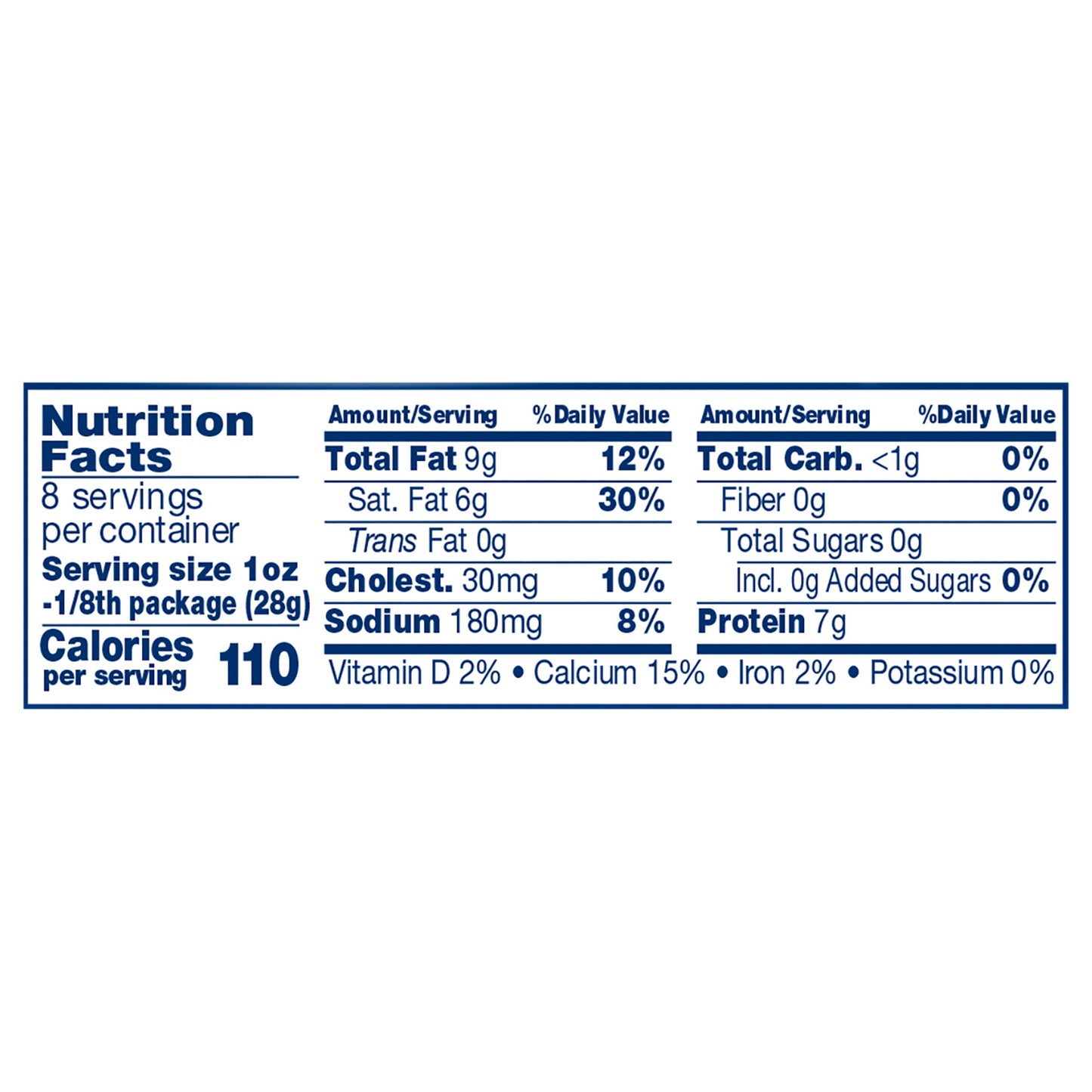 Crystal Farms Mild Cheddar Cheese Block, 8 oz