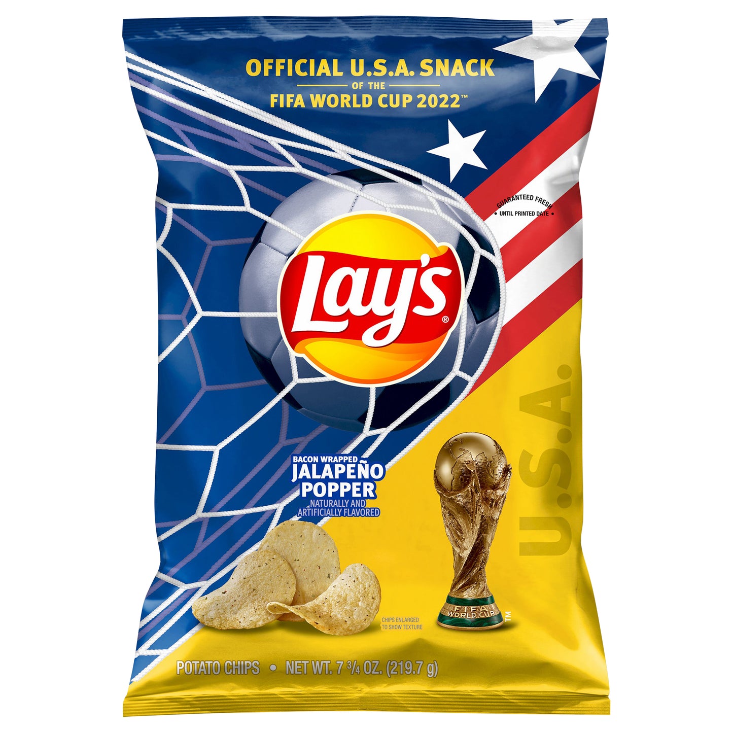 Lay's Potato Chips Bacon Wrapped Jalapeno Popper Flavored 7.75 Oz
