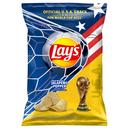 Lay's Potato Chips Bacon Wrapped Jalapeno Popper Flavored 7.75 Oz