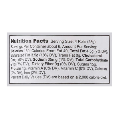 Global Brands Orange Cream Filled Waffy Wafer Roll 5.68 oz