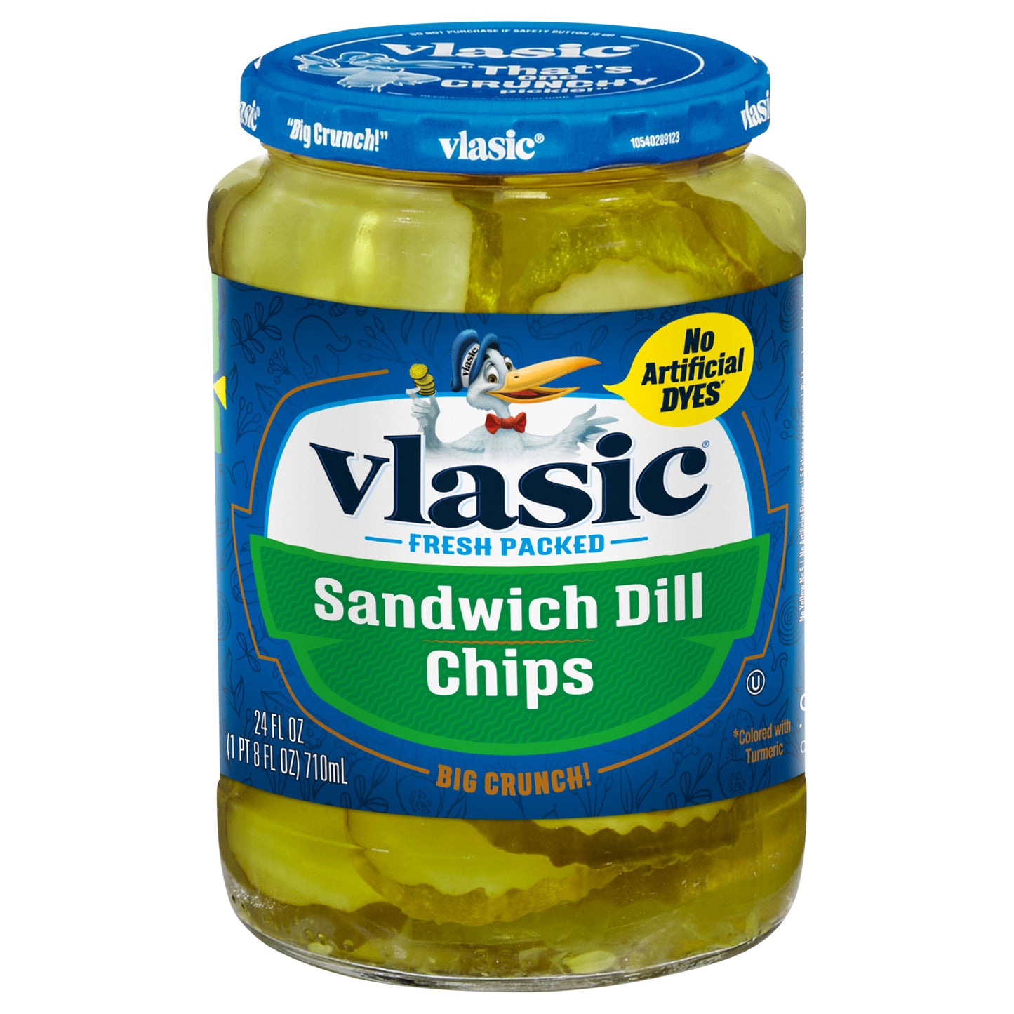Vlasic Sandwich Dill Pickle Chips, Keto Friendly, 24 fl. oz.
