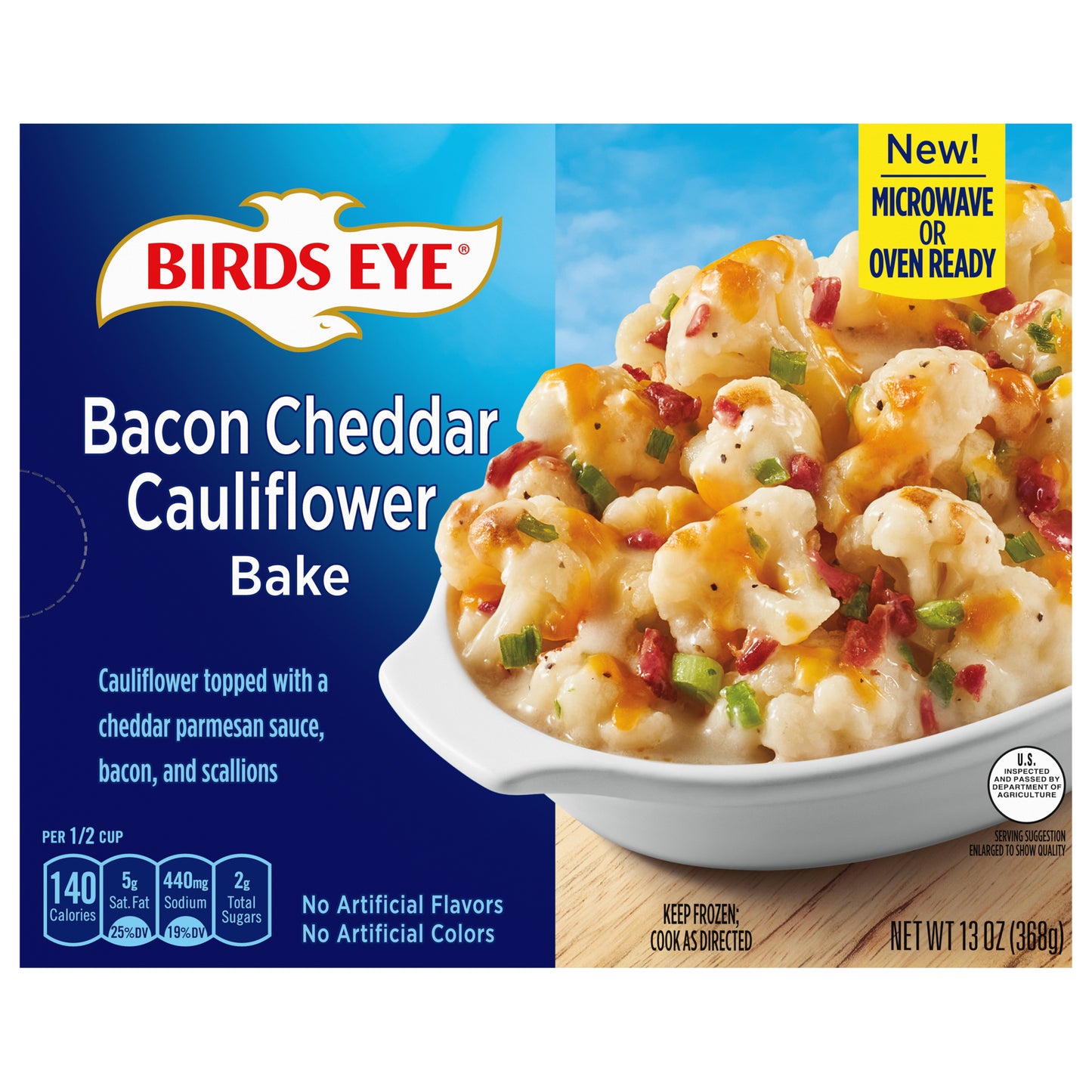 Birds Eye Bacon Cheddar Cauliflower Bake Frozen Vegetable, 13 OZ Box