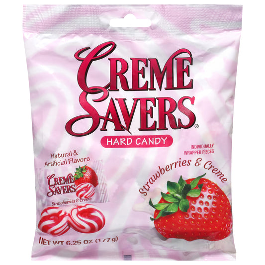 Creme Savers Strawberries & Creme Hard Candy 6.25 oz