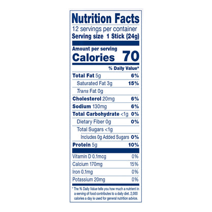 Crystal Farms Low-Moisture Part-Skim Mozzarella String Cheese, 10 oz, 12 Count