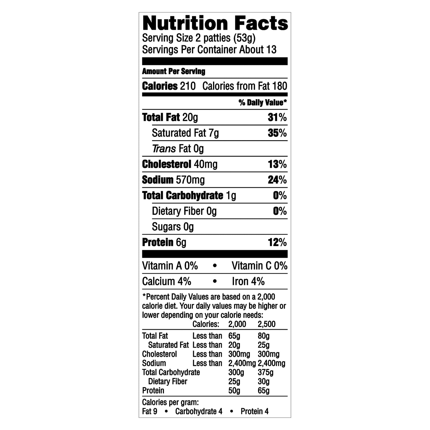 Jimmy Dean® Heat 'N Serve Original Pork Breakfast Sausage Patties, 26 Count