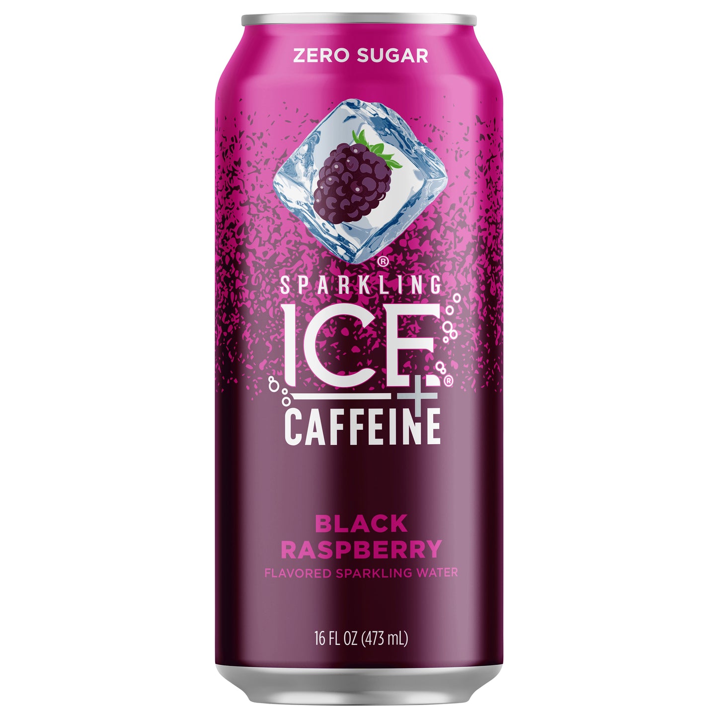 Sparkling Ice +Caffeine Zero Sugar Black Raspberry Flavored Sparkling Water 16 fl oz