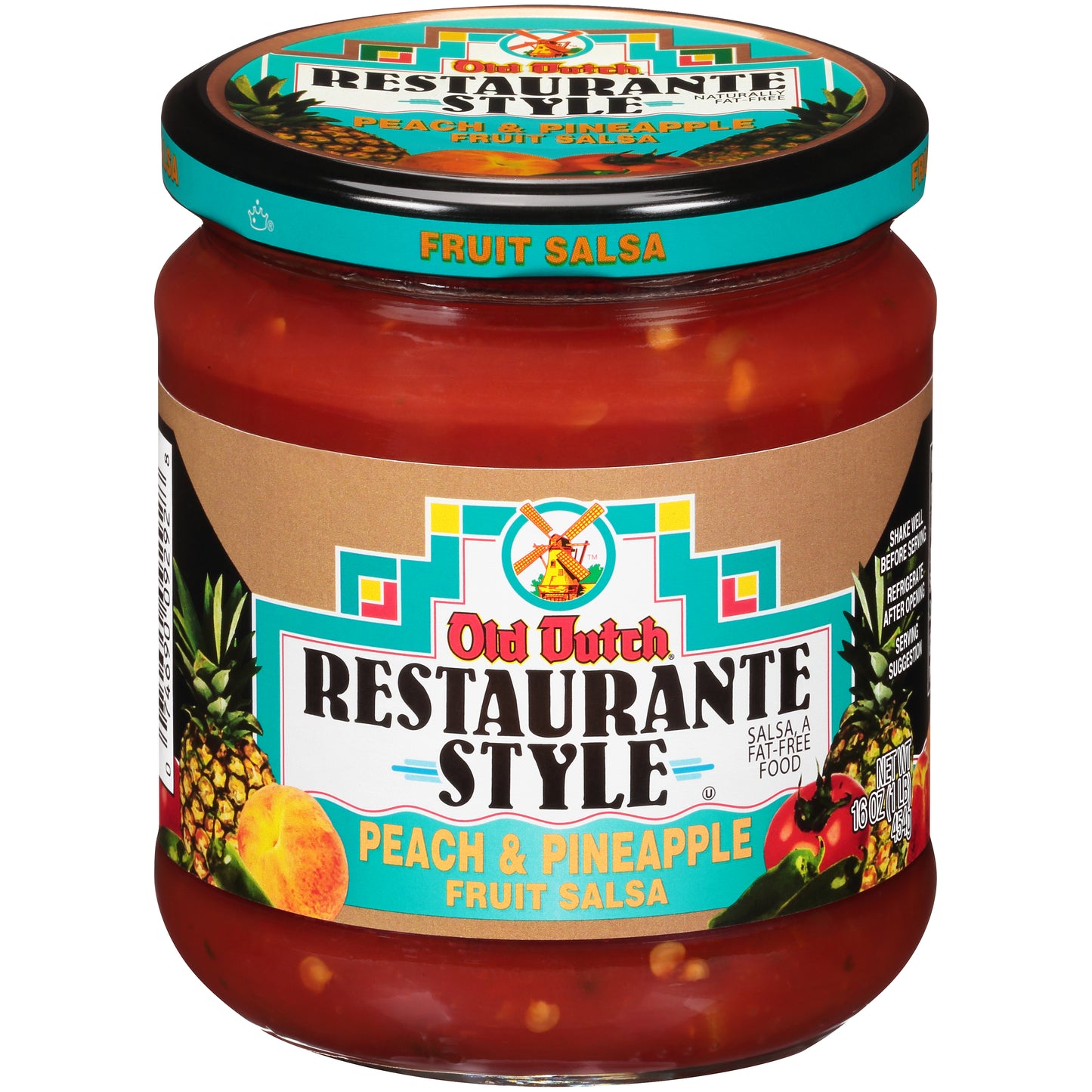 Old Dutch® Restaurante Style Peach & Pineapple Fruit Salsa 16 oz. Jar