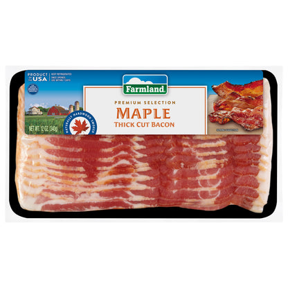 Farmland Maple Bacon Thick Cut Bacon, 12 oz