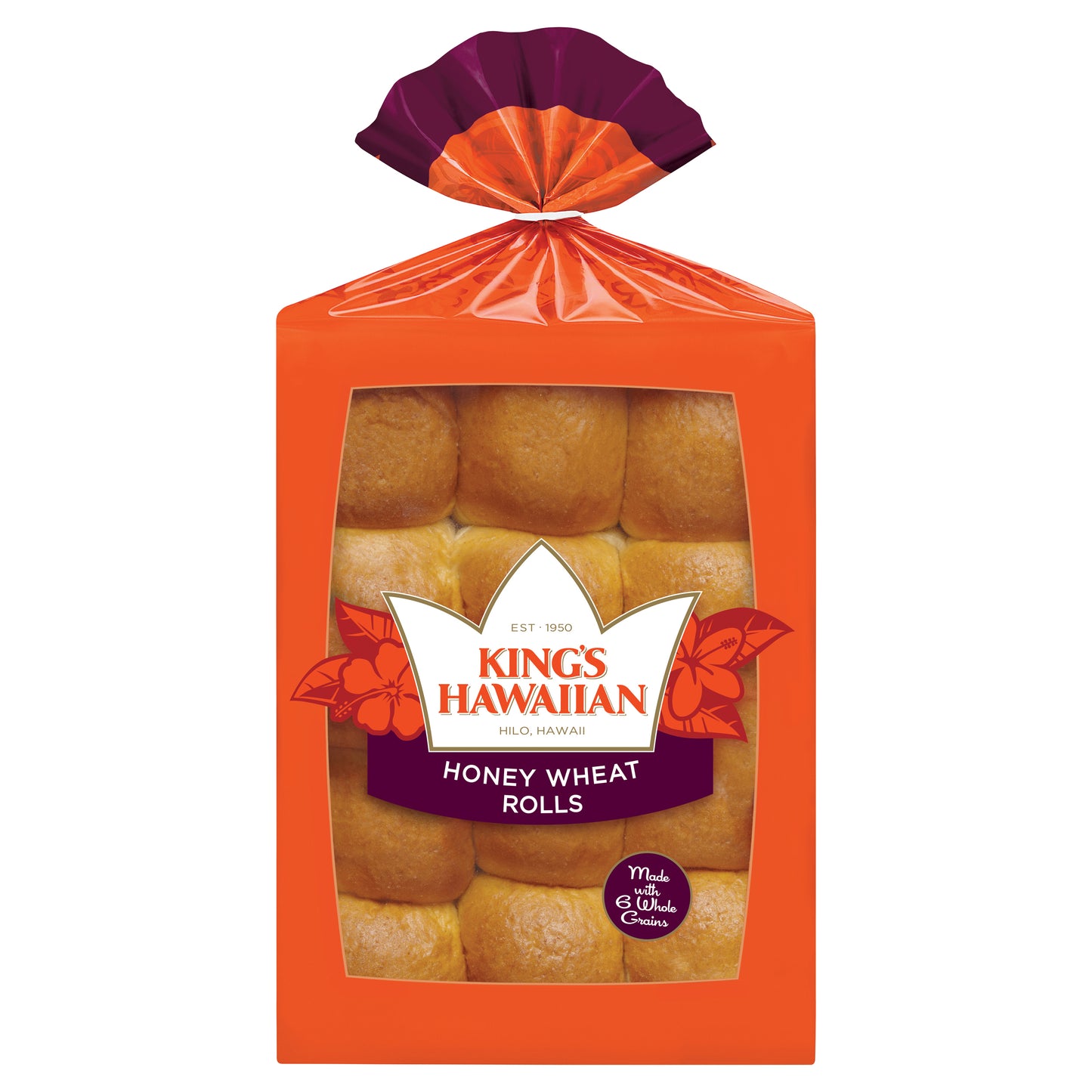 King's Hawaiian Honey Wheat Rolls 12 ea