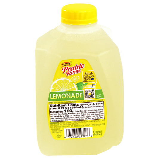 Prairie Farms Lemonade, Quart, 32 Fl Oz