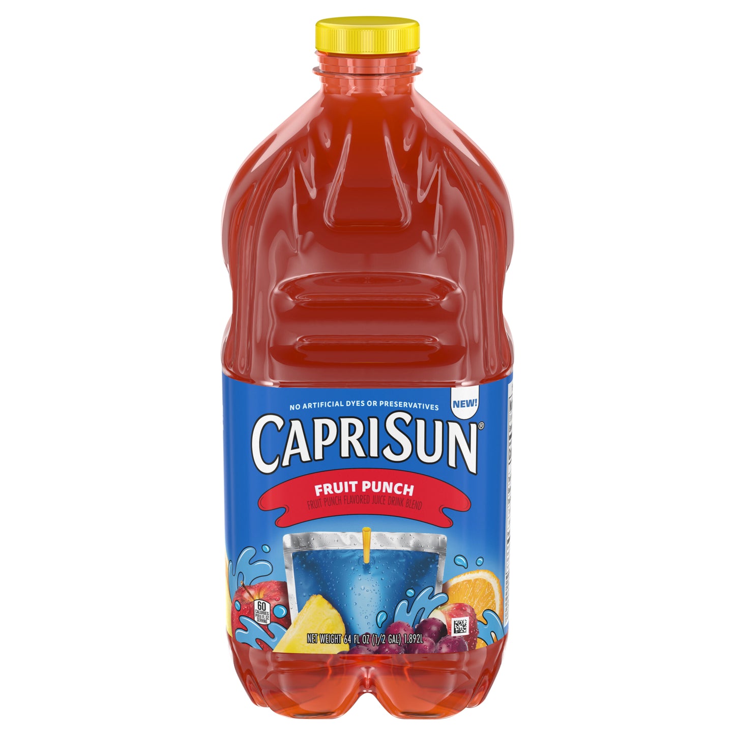 Capri Sun Fruit Punch Flavored Juice Drink Blend, 64 oz Bottle