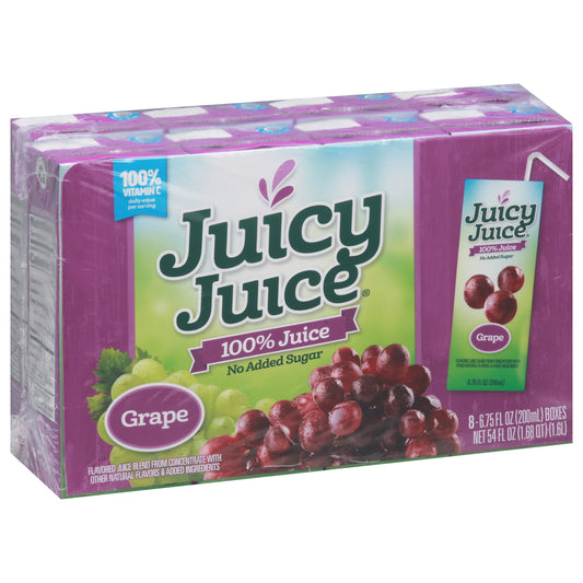Juicy Juice Grape 100% Juice 8 - 6.75 fl oz Boxes