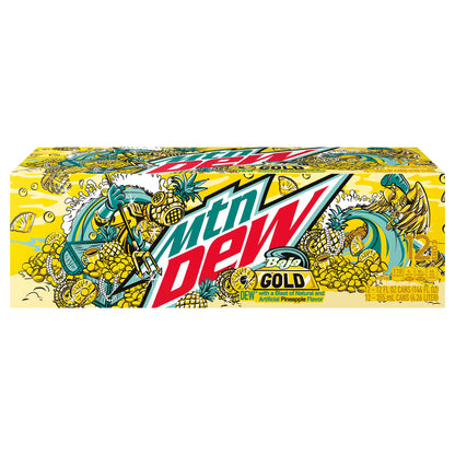 Mtn Dew Baja Gold Soda 12 - 12 fl oz Cans