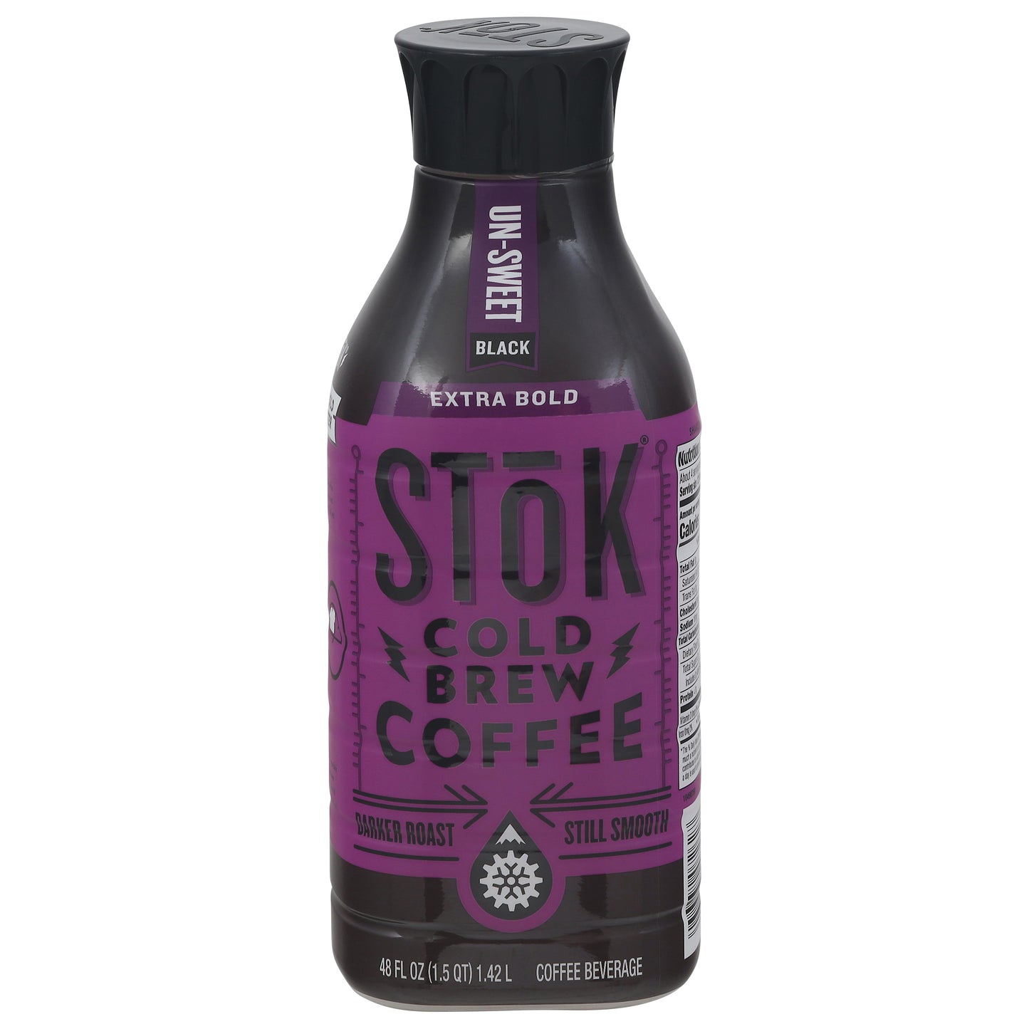 Stok Black Extra Bold Darker Roast Cold Brew Un-Sweet Coffee Beverage 48 fl oz