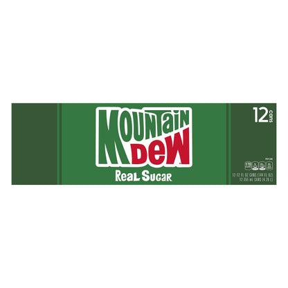 Mountain Dew 12 Pack Real Sugar Soda 12 ea