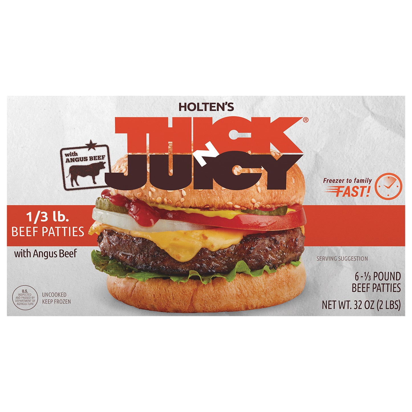 Beef Pattie w Black Angus TNJ Seas 75/25 3-1 HS PP 12/2#