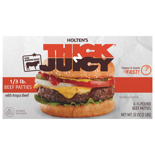 Beef Pattie w Black Angus TNJ Seas 75/25 3-1 HS PP 12/2#