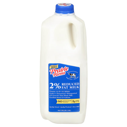 Prairie Farms 2% Milkfat 2% Reduced Fat Milk 0.5 gl Jug