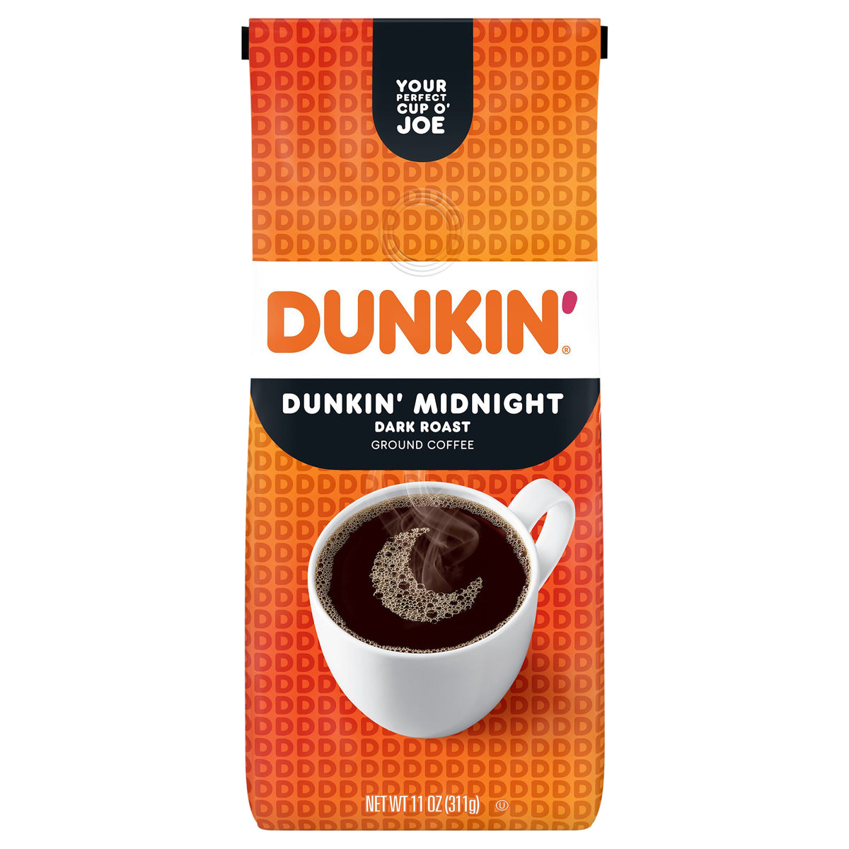 Dunkin’ Midnight Dark Roast Ground Coffee, 11 oz. Bag