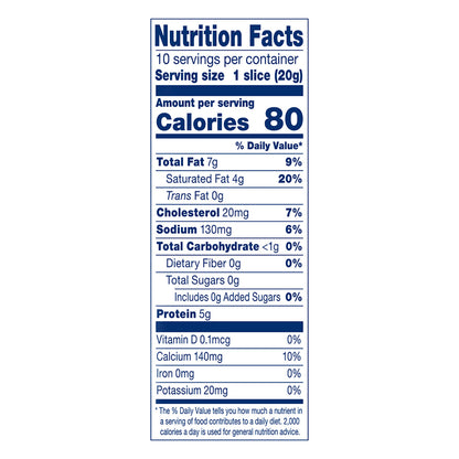 Crystal Farms Cheddar Sliced Cheese, 7 oz, 10 count